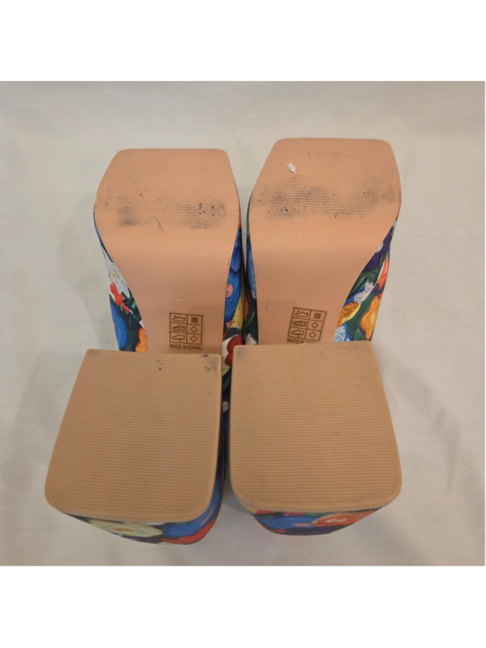 Women's Chunky Platform Bohemian 5 Inch Heel Square Open Toe size 41/10.5 - Picture 6 of 7